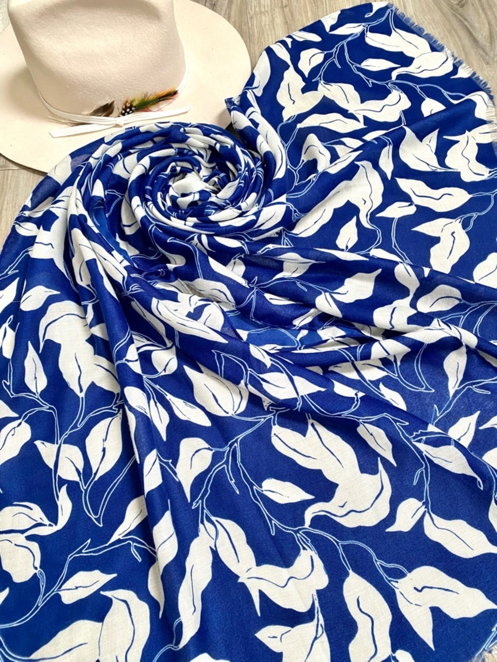 LOVE & Lore Botanical boho scarf/wrap w shabby chic resort vacay costal vibe